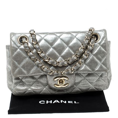 chanel blue grey flap|chanel mini flap bag silver.